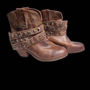 Corral Womens 9M Distressed Leather Boots
